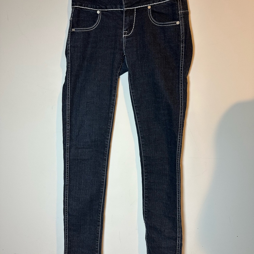 Y2K Bubblegum Dark Blue Skinny Jeans